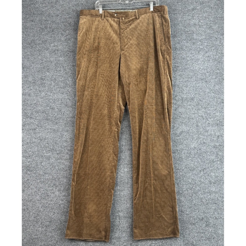 Faconnable Corduroy Pants Mens 38 Honey Brown Stretch Cotton Straight Leg NWT